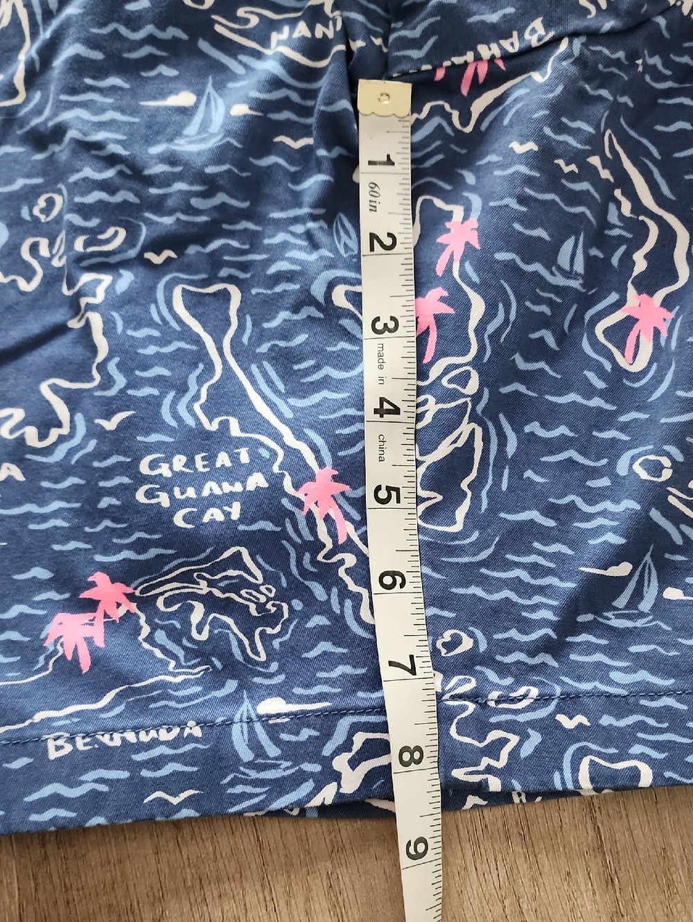 Vineyard Vines Island Map Print Chino Shorts Men's Size‎ 32 Preppy Coastal - Picture 6 of 6
